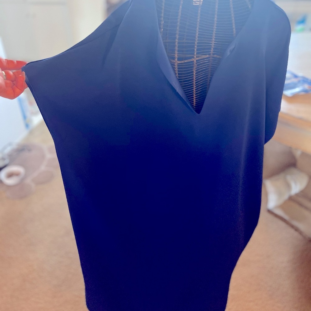 Diane von Fürstenberg royal blue flowy midi-dress